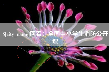 赤壁回看：全国中小学生消防公开课