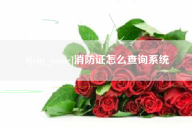 赤壁消防证怎么查询系统