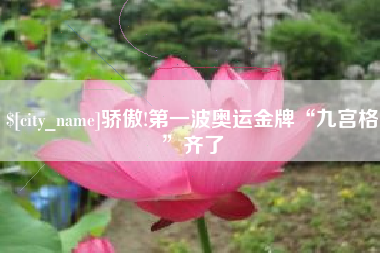 赤壁骄傲!第一波奥运金牌“九宫格”齐了
