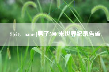 赤壁男子5000米世界纪录告破