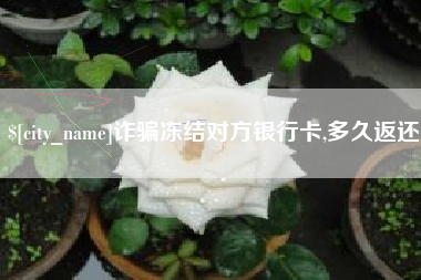 赤壁诈骗冻结对方银行卡,多久返还