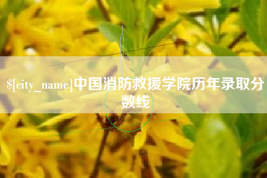 赤壁中国消防救援学院历年录取分数线