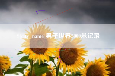 赤壁男子世界5000米记录