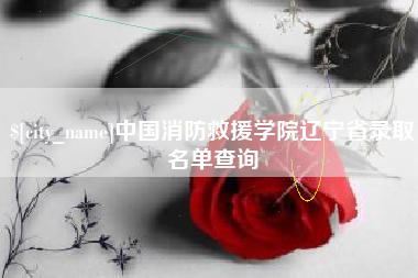 赤壁中国消防救援学院辽宁省录取名单查询