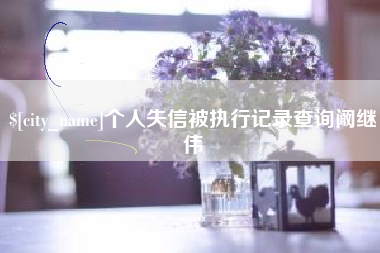 赤壁个人失信被执行记录查询阚继伟