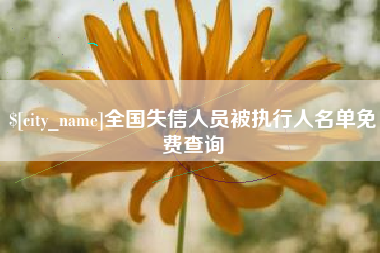 赤壁全国失信人员被执行人名单免费查询