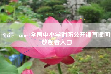 赤壁全国中小学消防公开课直播回放观看入口