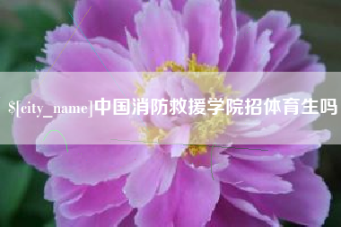 赤壁中国消防救援学院招体育生吗