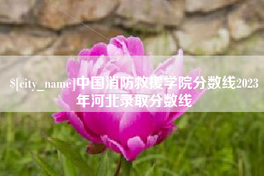 赤壁中国消防救援学院分数线2023年河北录取分数线