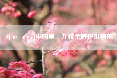 赤壁中国第十九枚金牌是谁得的