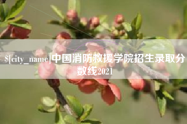 赤壁中国消防救援学院招生录取分数线2021