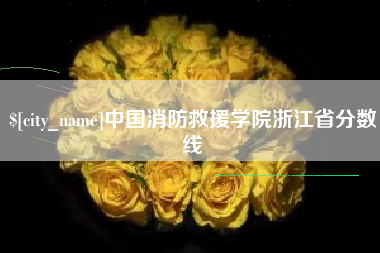 赤壁中国消防救援学院浙江省分数线