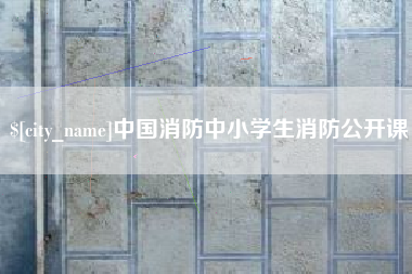 赤壁中国消防中小学生消防公开课