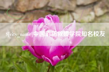赤壁中国消防救援学院知名校友