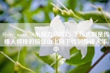赤壁60米接力赛技巧-下压式则是传棒人将棒的前部由上向下传到接棒人手中