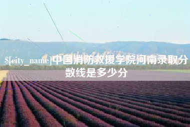 赤壁中国消防救援学院河南录取分数线是多少分