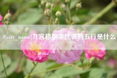 赤壁九宫格数字代表的五行是什么