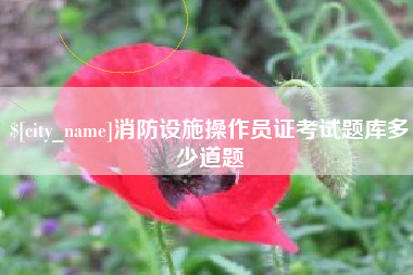 赤壁消防设施操作员证考试题库多少道题